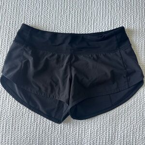 Lululemon Black Speed Up Mid Rise 2.5” Shorts